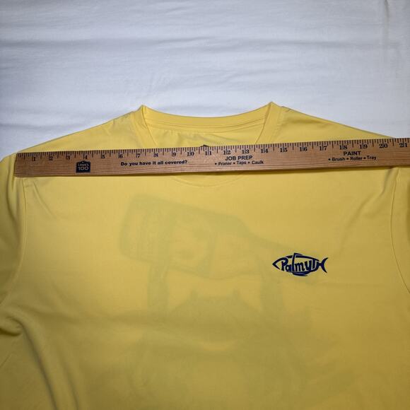Palmyth Mens Yellow Performance T-Shirt XXXL Crab Beer Graphic Back Beach NWOT - Picture 3 of 7